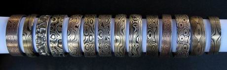 collection of mokumé gané rings