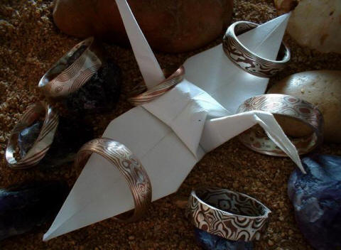 mokumé gané rings